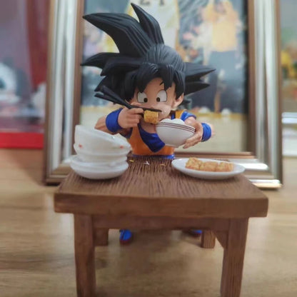 Dragon Ball Z Vegeta Figure Son Goku eating 8cm Pvc Action Figures Collection Model Toys For Children Christmas Gifts-EXPROTAS