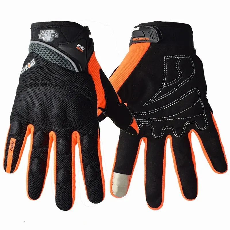 SUOMY Full Finger Racing Motorcycle Gloves Breathable Anti-Slip Black S-XXL
