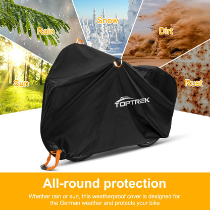 Toptrek Waterproof Bike Cover Outdoor Anti-UV Rain Snow MTB Protector