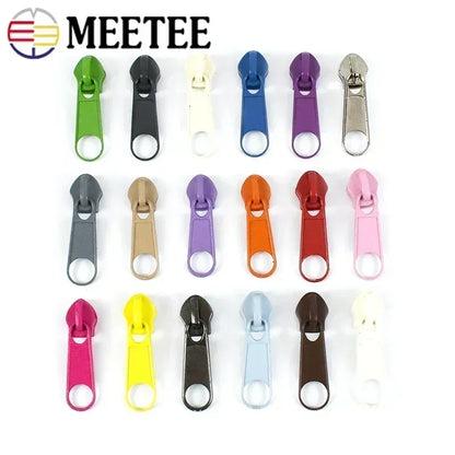 50/100/200Pcs 3#5# Zipper Slider For Nylon Zippers Bag Garment Zip Puller Backpack Pocket Zips Repair Kit DIY Sewing Accessories