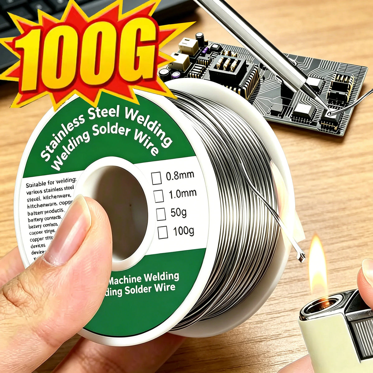 Easy Melt Solder 20g 50g 100g Low Temp Welding Rods Silver Wire Universal