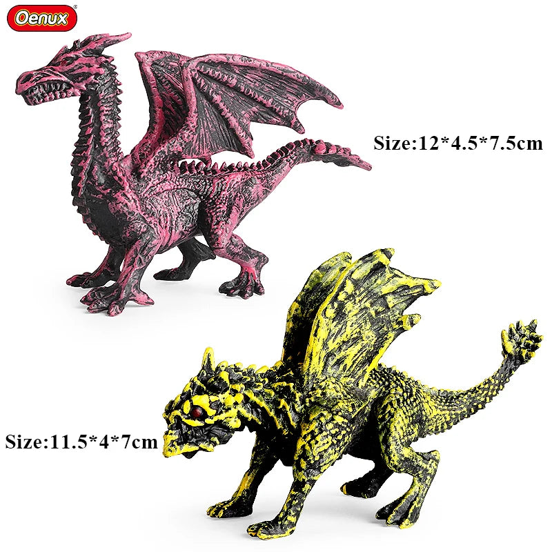 Oenux Fantasy Creature PVC Figure Dragon Phoenix Dinosaur Animal Model - EXPROTAS
