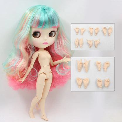 ICY DBS Blythe Doll 1/6 BJD Joint Body White Skin 30cm Custom Random Eyes