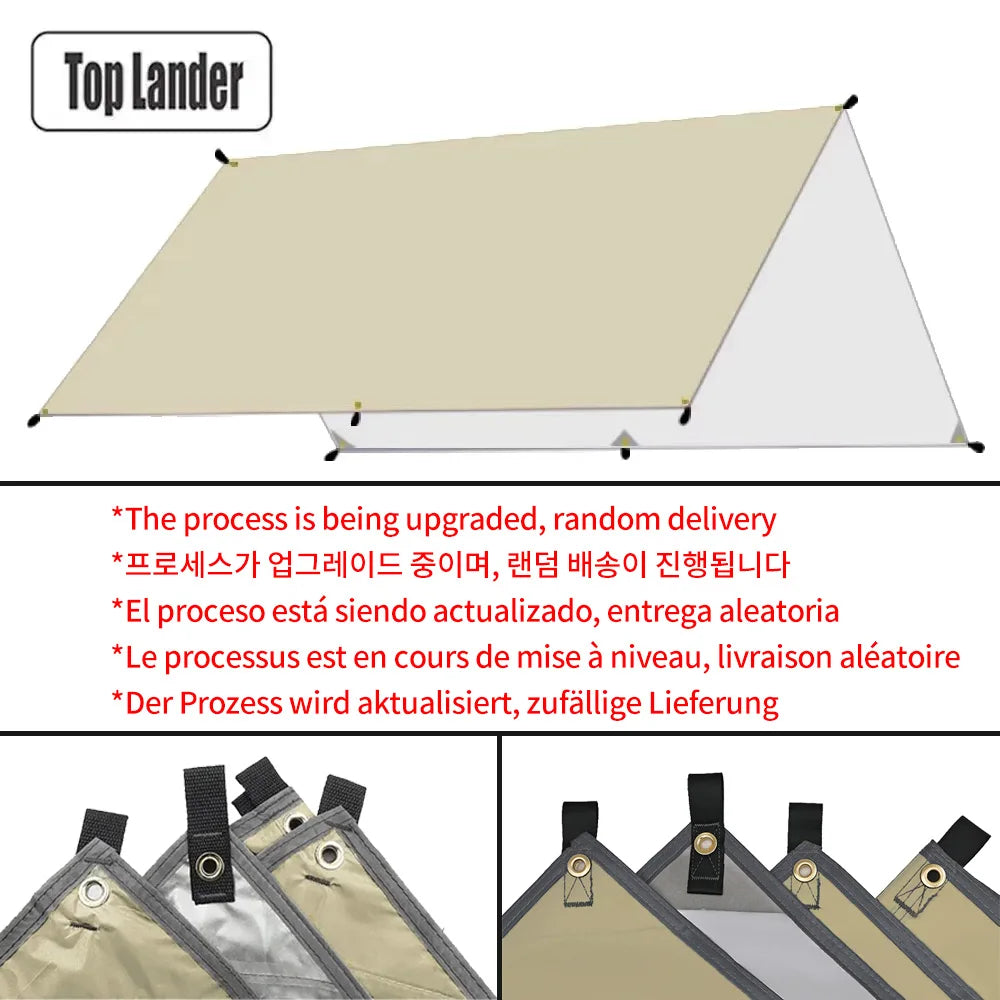 Waterproof Camping Tarp Awning Sun Shelter for Hiking Backpacking