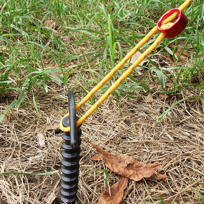 10PCS Camping Tent Stakes Screw Pegs Ground Anchors Windproof Accessories