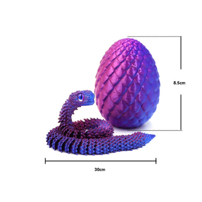 6pcs/set 3D Printed Snake Surprise Egg Decoration, Flexible Joints, The Best Gift for 3D Printing Enthusiasts