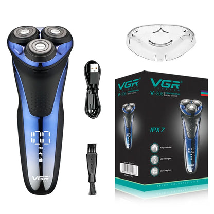 VGR Electric Shaver Men Rechargeable Cordless Beard Foil Razor Trimmer