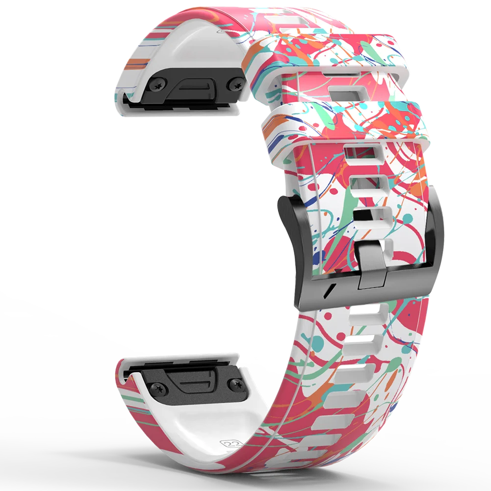 Silicone Strap for Garmin Fenix 7X 8 6X 5X 26mm 22mm Watch Band