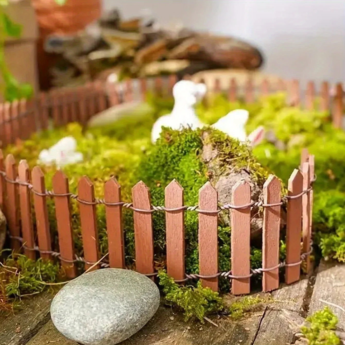 90cm Wooden Fence Model for Garden Diorama Railway Scenery Accessories