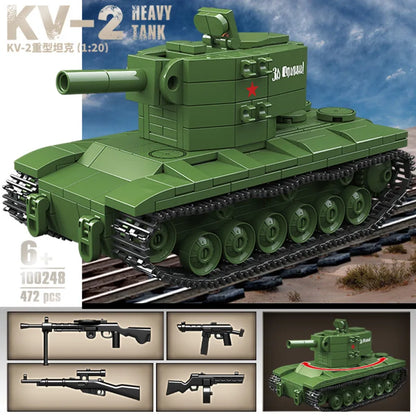 WW2 German Tiger I Tank Building Blocks Military Toy Set for Kids
