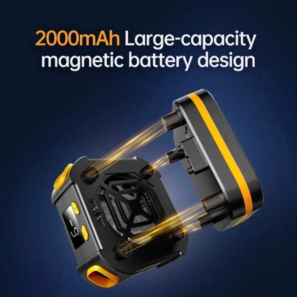 Battery Mobile Phone Cooling Fan 10W 2000mAh Semiconductor Cooler for Gaming
