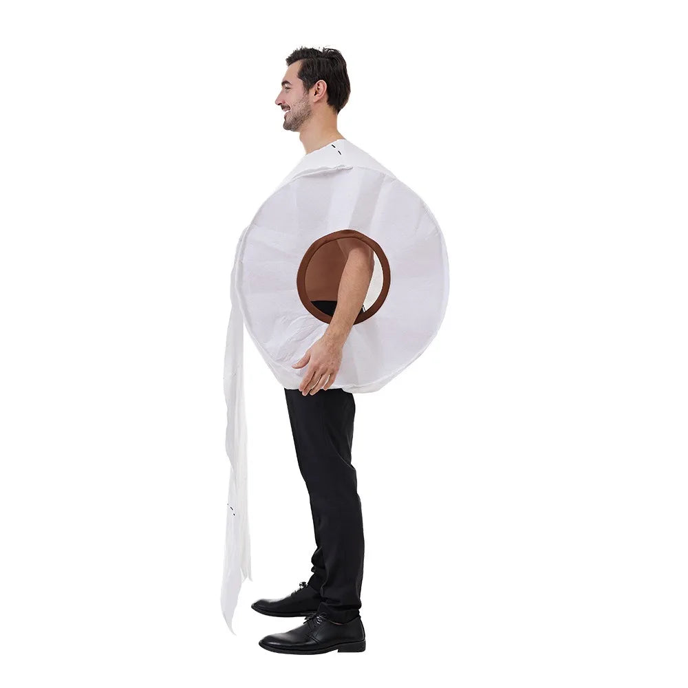 Spoof Toilet Paper Costume for Adults - Funny Clown Outfit for Parties