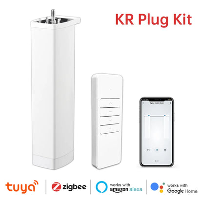 Tuya Smart Curtain Motor WiFi Zigbee RF Remote Alexa Google App Control - EXPROTAS