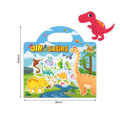 Children’s Reusable Scene Stickers DIY Puzzle Book Cartoon Animal Learning Toy Gift