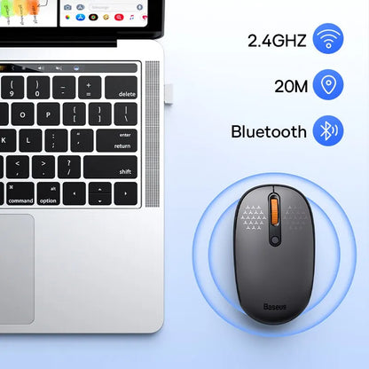 Baseus F01B Wireless Mouse 2.4G + Bluetooth 5.0 Silent 1600 DPI for PC/Mac