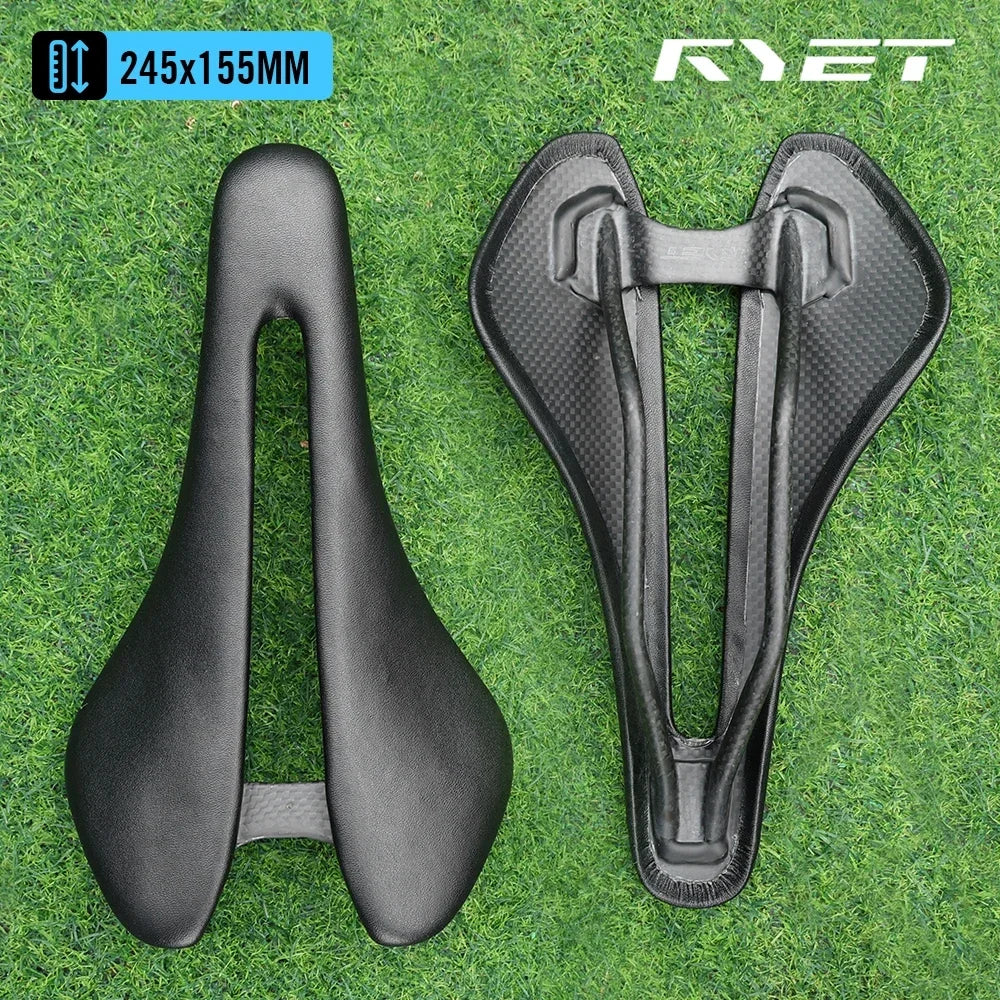 RYET Full Carbon Bike Saddle 81g 87g 7x9mm Carbon Rails Road MTB Gravel