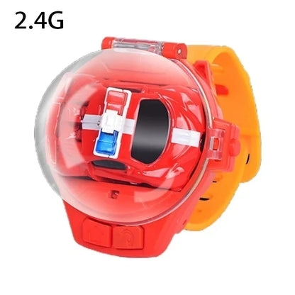 LED Lights RC Car Watch Toy Mini 2.4GHz Kids Racing Gift for Children