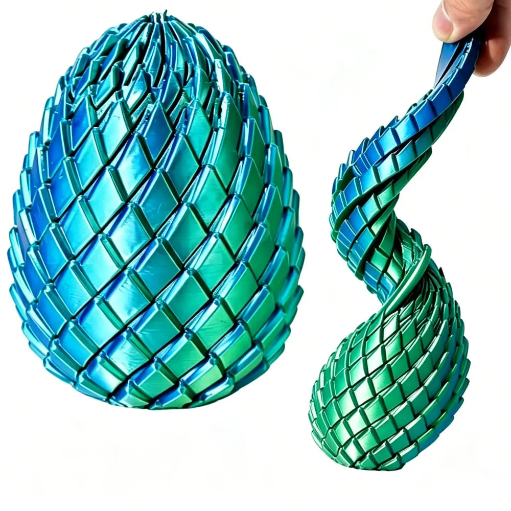 3D Printed Dragon Egg Stress Relief Fidget Desk Ornament Deformable Twist