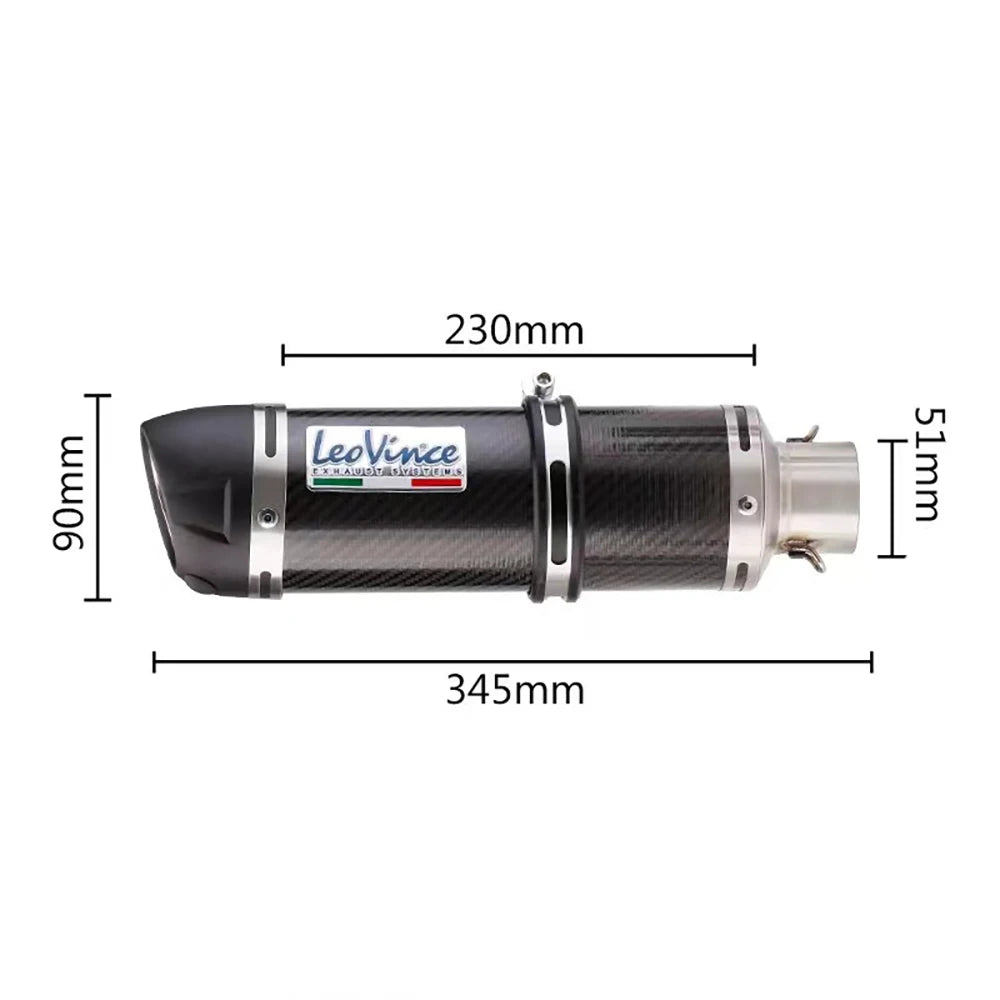 51mm Motorcycle Exhaust Muffler Pipe LeoVince Escape Moto With DB Killer for Z1000 Z900 GSR600 FZ6N R1 R6 R3-EXPROTAS
