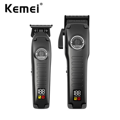 Kemei Professional Barber Fade Clippers 0mm Zero Gapped Edgers Hair Trimmer Electric Men Bald Head Finish Hair Cutting Machine-EXPROTAS