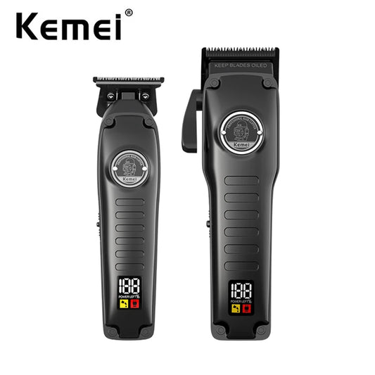 Kemei Professional Barber Fade Clippers 0mm Zero Gapped Edgers Hair Trimmer Electric Men Bald Head Finish Hair Cutting Machine-EXPROTAS