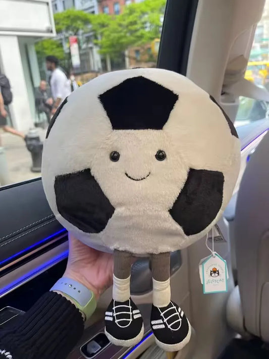 Jc Simulation Soccer 25cm Plush Toy Handmade Cartoon Doll Cushion