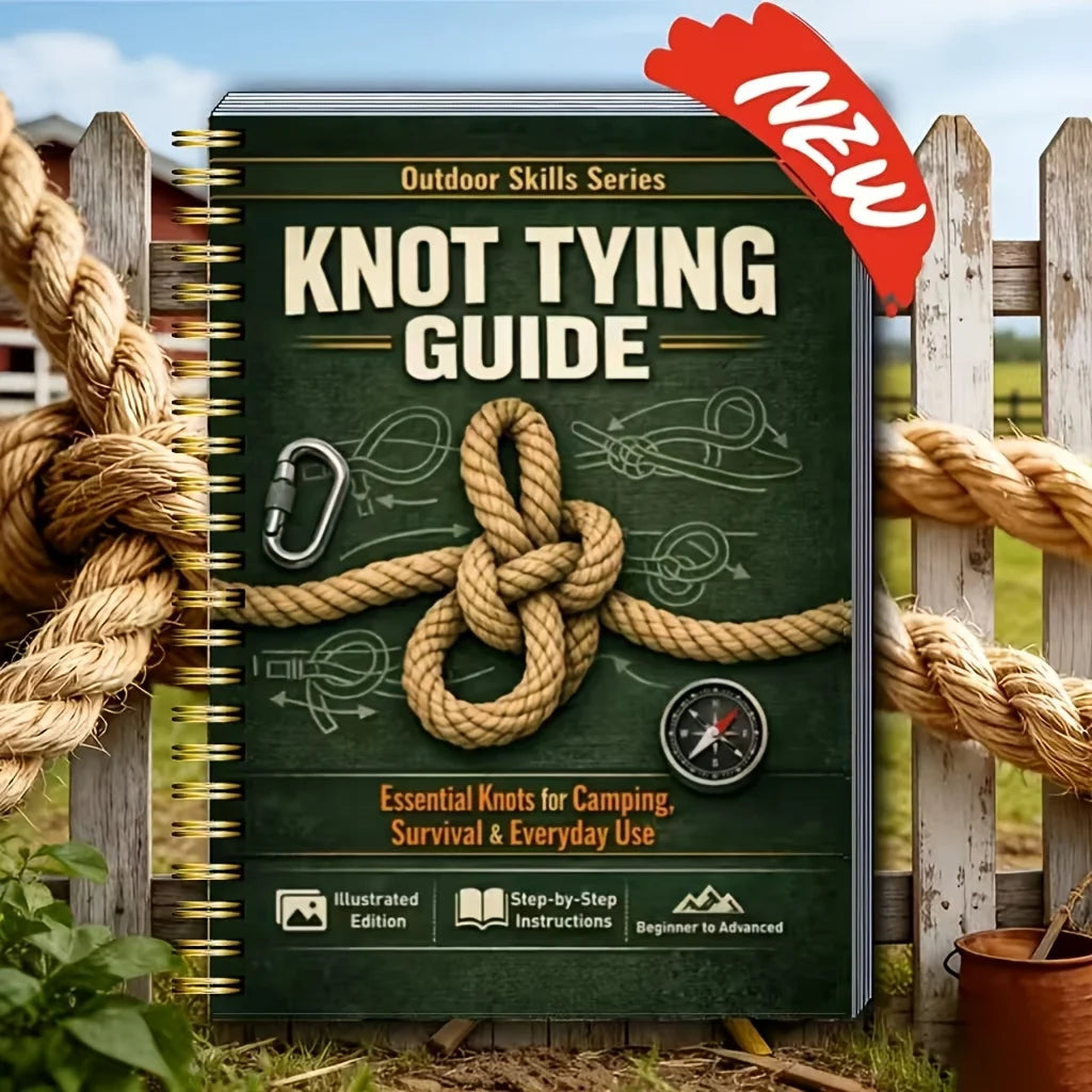 40 Page Illustrated Outdoor Survival Knot Guide for Camping Hiking
