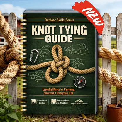 40 Page Illustrated Outdoor Survival Knot Guide for Camping Hiking