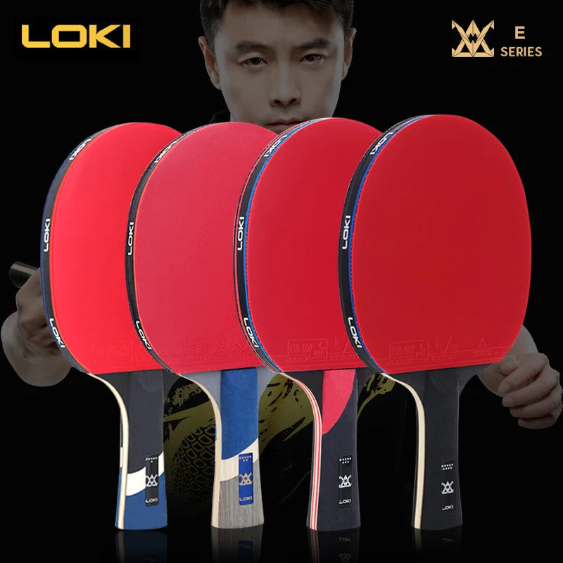 Loki E-Series Table Tennis Racket Professional Carbon Blade Ping Pong Racket Paddle High Elastic Rubber-EXPROTAS