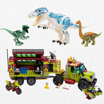 Jurassic Ocean Escape Ship Building Blocks MOC Mosasaurus Dinosaur Brick Set