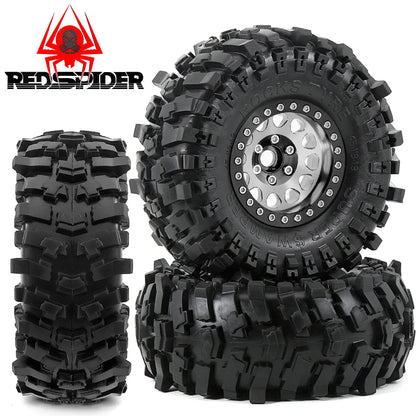 4PCS Beadlock Wheel Rims 1.9" Metal for 1/10 RC Crawler Axial TRX4