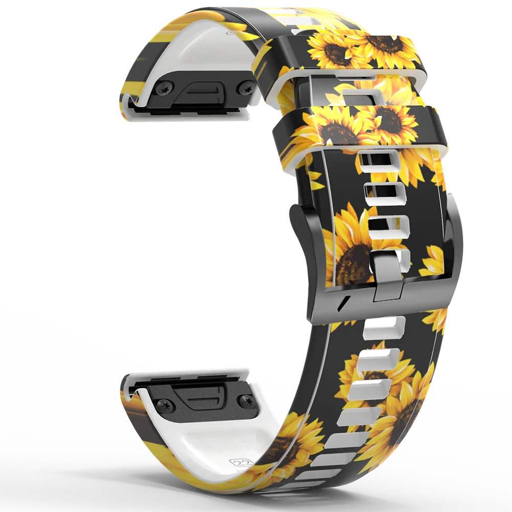 Silicone Strap for Garmin Fenix 7X 8 6X 5X 26mm 22mm Watch Band