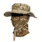 Wide Brim Boonie Hat with Balaclava Mask for Outdoor Fishing Hiking
