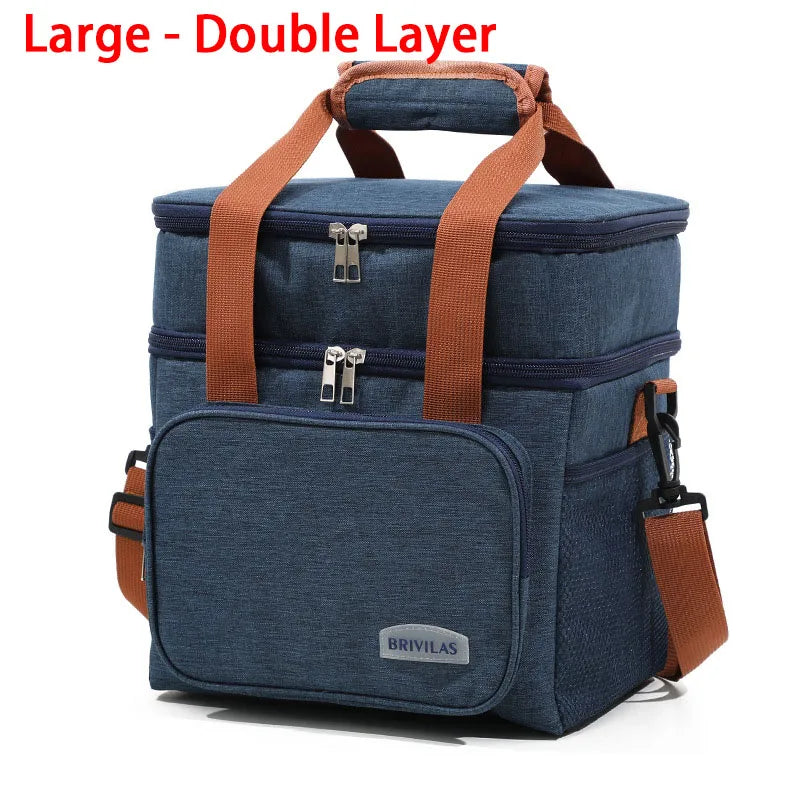 Insulated Lunch Bag Large Thermal Tote Cooler Box for Work Picnic Travel