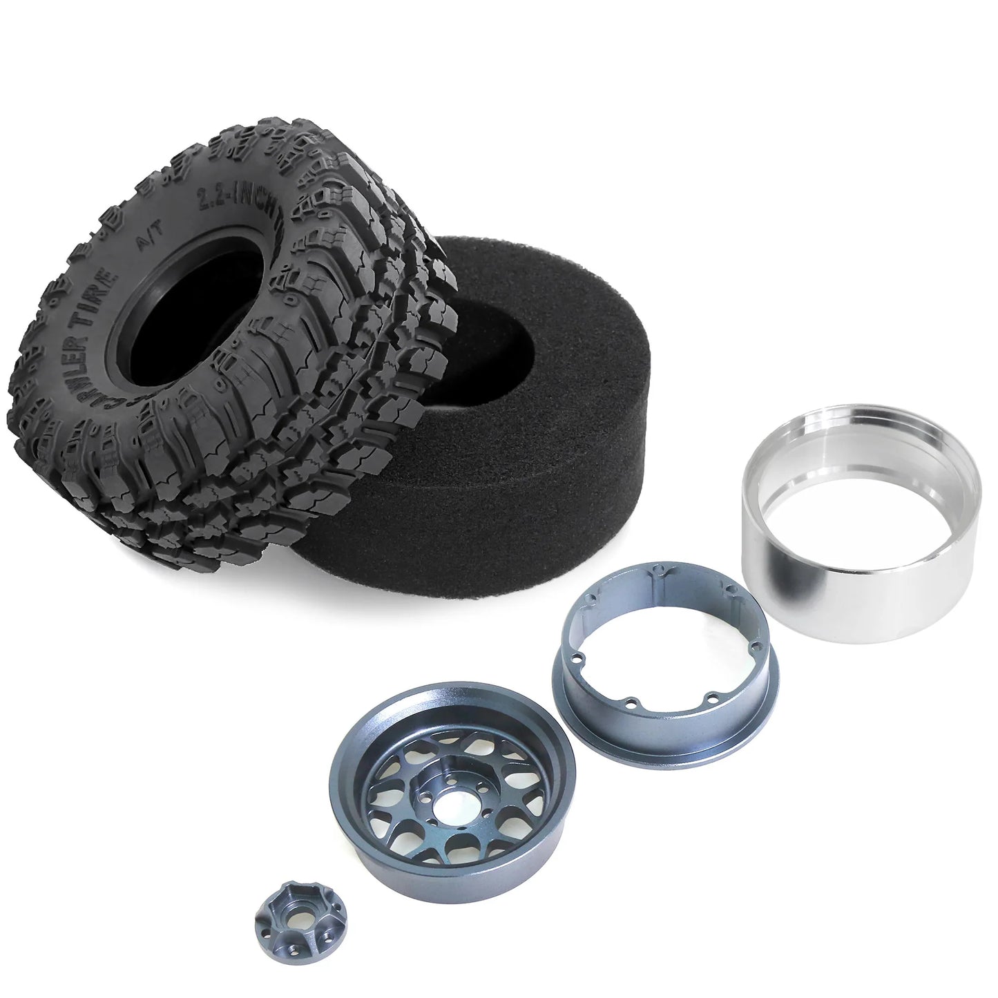 4PCS Beadlock RC Wheel Rims 2.2" for 1/10 Crawler SCX10 TRX4 TRX6