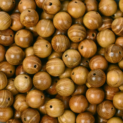 200Pcs Dark Brown Round Wooden Beads 6/8/10/12mm Loose Spacer for Jewellery