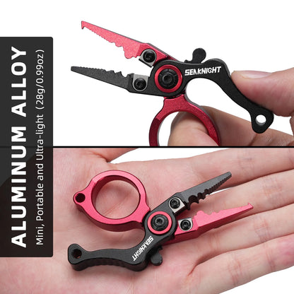 SeaKnight Mini Fishing Pliers, Aluminum Alloy, Tungsten Steel Blade Hook Remover Line Cutter
