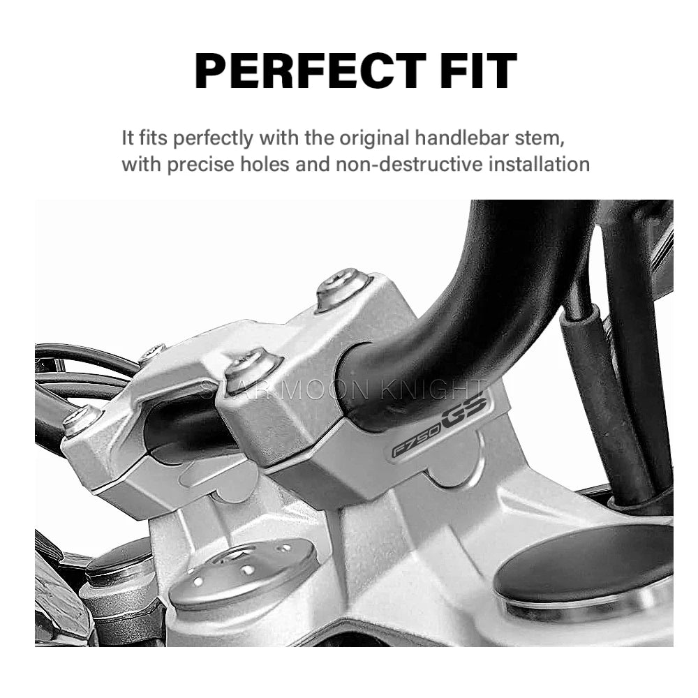 Motorcycle Handlebar Riser For BMW F750GS F 750 GS 2018 2019 2020 2021 2022 2023 2024- Handle Bar Raisers Up And Backwards-EXPROTAS