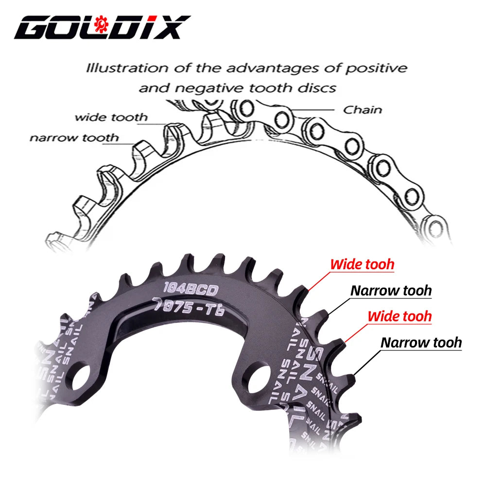 GOLDIX 104BCD Square Taper MTB Crankset Single Chainring 170mm Forged Alloy - EXPROTAS