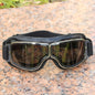 Vintage Motorcycle Leather Goggles Folding Cruiser Motocross Riding Safety Glasses