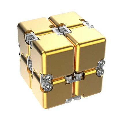 Metal Infinity Magic Cube Fidget Toy Decompression Puzzle for Adults Kids