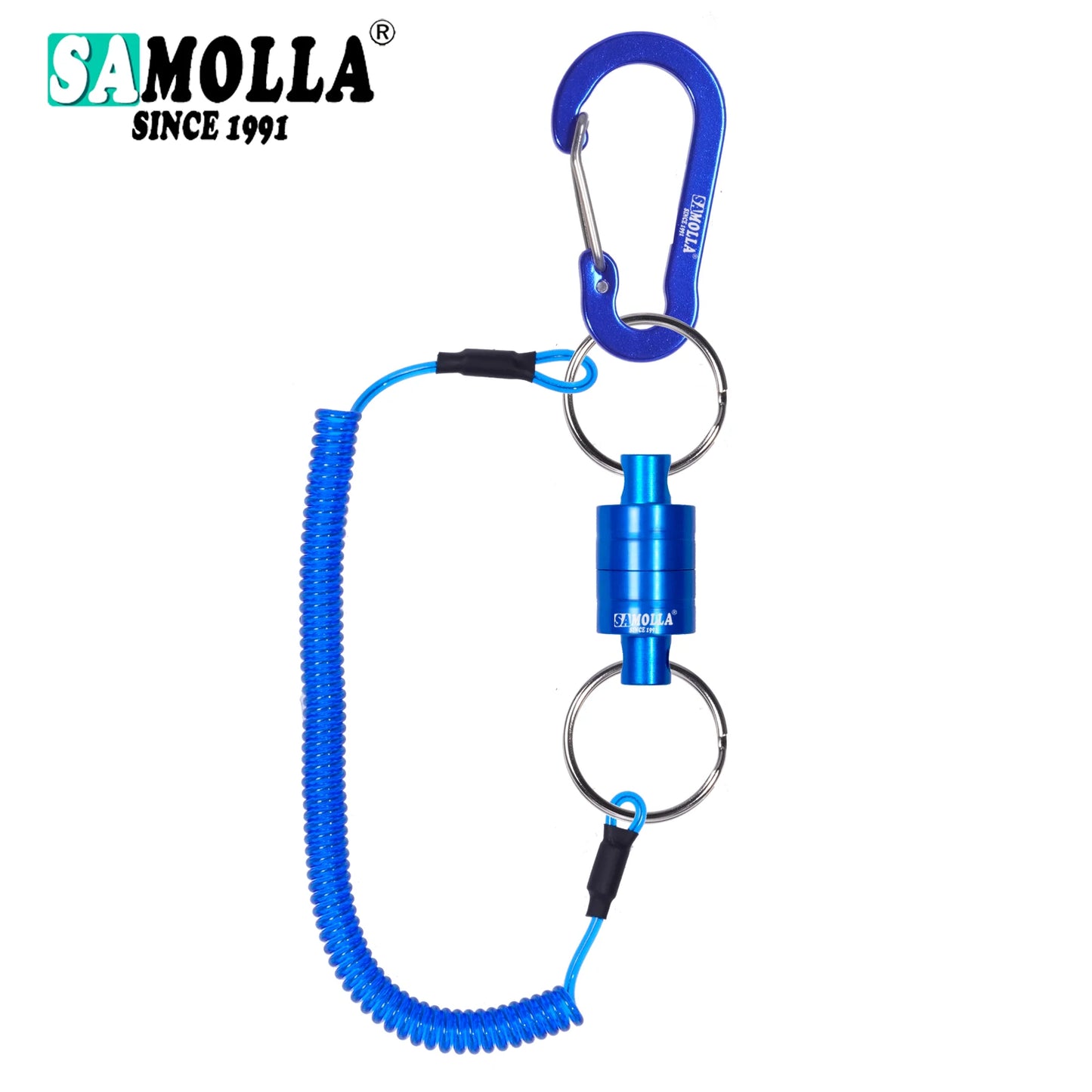 Magnetic Net Release Holder w/ Lanyard Fly Fishing Tool Carabiner Clip