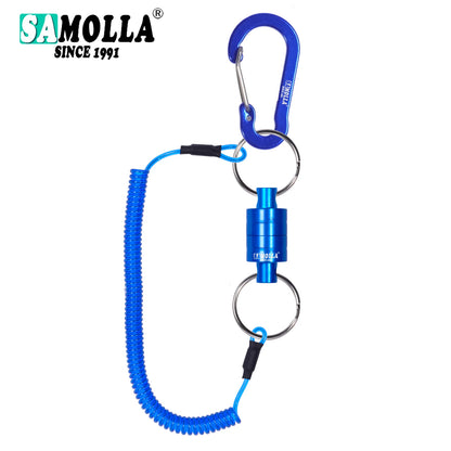 Magnetic Net Release Holder w/ Lanyard Fly Fishing Tool Carabiner Clip