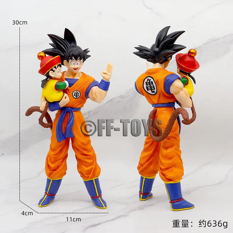 Anime Dragon Ball Son Goku with Gohan Figure Son Goku Figurine 30cm Pvc Action Figures Collection Model Toys for Children Gifts-EXPROTAS