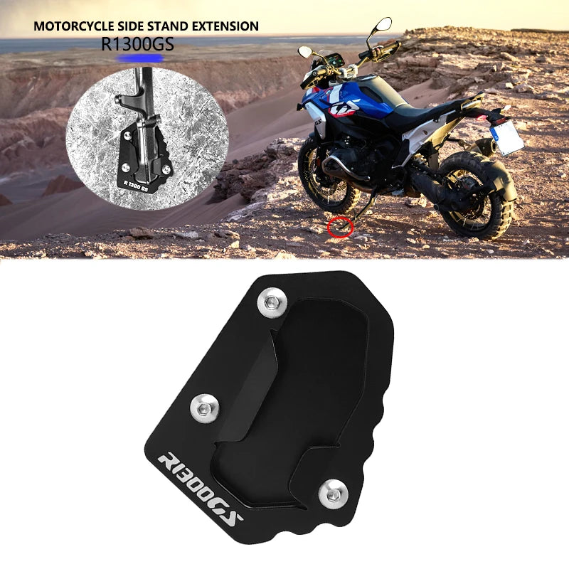 BMW R1300GS Kickstand Foot Extension Pad, Side Stand Support Plate for R1300 GS ADV 2023-2024