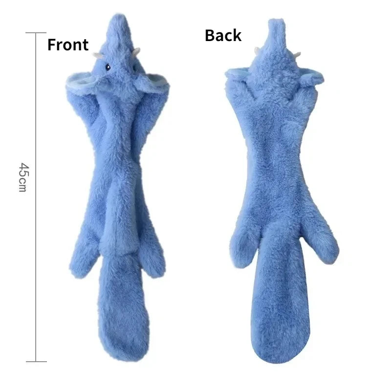 No Stuffing Dog Toy Plush Squeaky Animal Chew Toy for Pets Crinkle