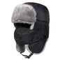 Unisex Winter Earflap Hat Ski Plush Lined Warm Knit Outdoor Cap