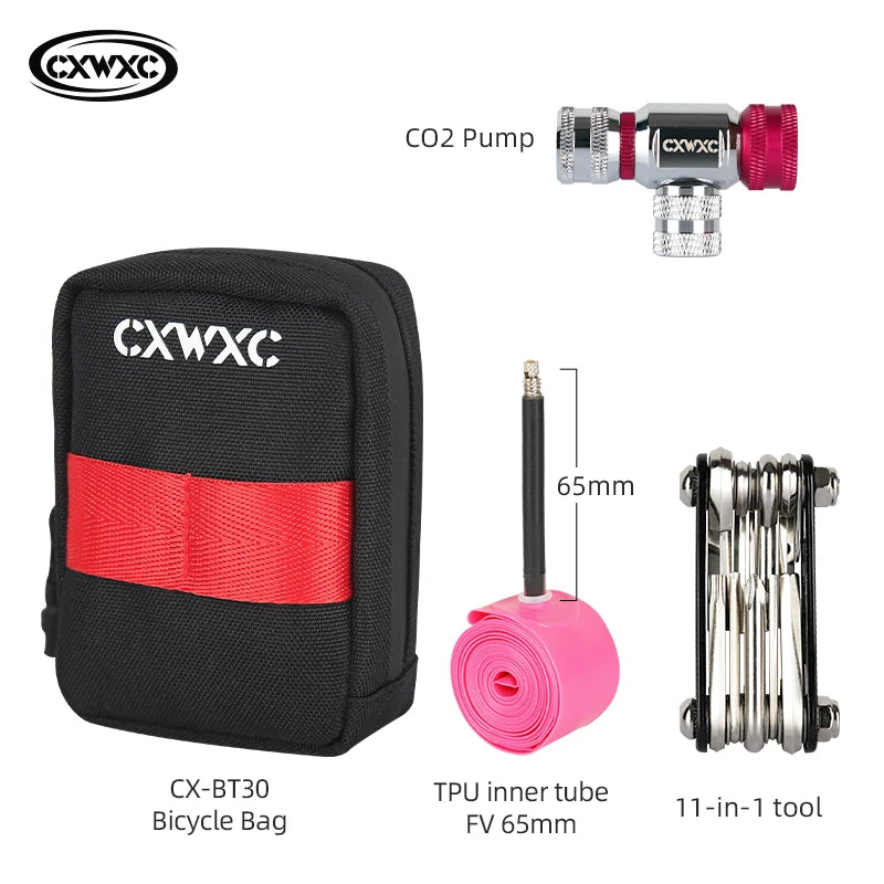 Mini Bike Saddle Bag CXWXC 0.35L Lightweight Seat Tail Storage Pouch