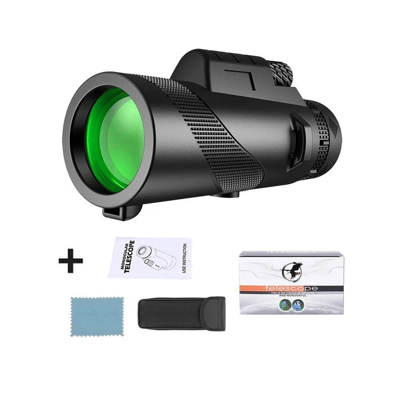 80x100 HD Zoom Telescope Long Distance Folding Outdoor Hunting Camping Travel