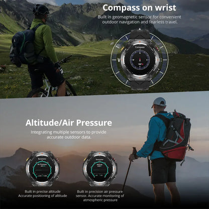 2024 COLMI V75 GPS Smart Watch 1.45" Ultra HD Display Built-in GPS & Compass Make/Receive Phone Calls Smartwatch 650mAh Battery-EXPROTAS